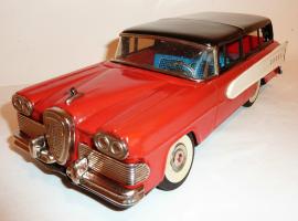 Прикрепленное изображение: NOMURA - TN Japanese Tin Litho Friction 1958 EDSEL 2-Dr STATION WAGON.JPG