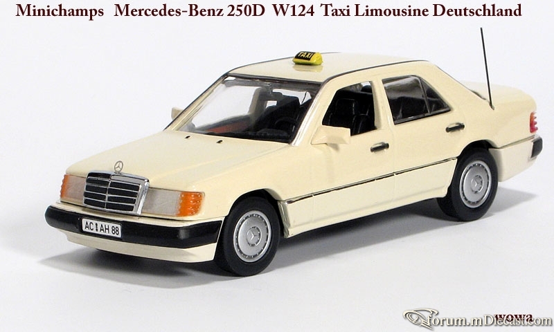 Mercedes-Benz W124 Sedan 1990 250D Taxi Minichamps