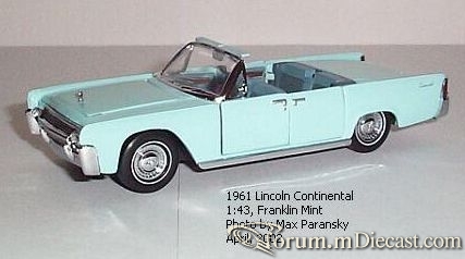 Lincoln Continental 1961 Cabrio Franklin Mint.jpg