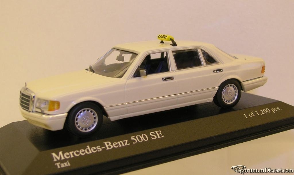 Mercedes-Benz W126 500 SE Taxi Minichamps