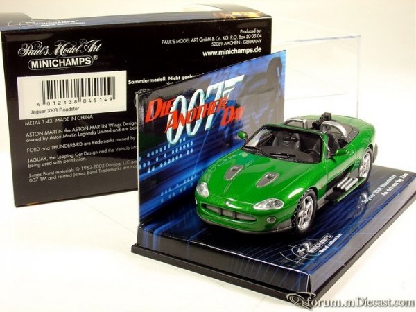 Jaguar XK8 Serie 1 James Bond Car Minichamps