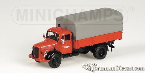 Mercedes-Benz L3500 Pritsche Fire Department Minichamps