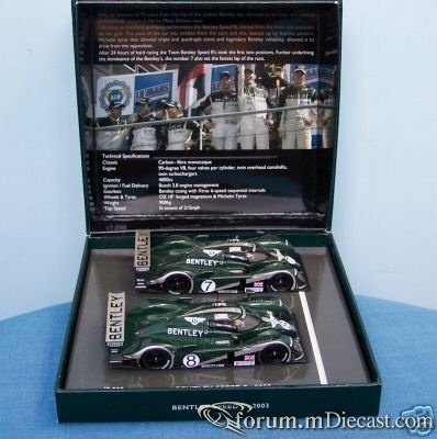 Bentley Le Mans 2003 EXP Speed 8 Minichamps SET