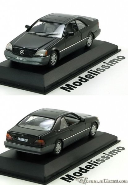 Mercedes-Benz W140 S-klasse Coupe 1992 600 SEC Minichamps